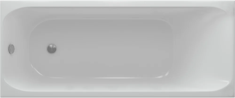 Акриловая ванна Акватек Альфа 150x70, с каркасом, фронтальным экраном, сливом-переливом (слева)