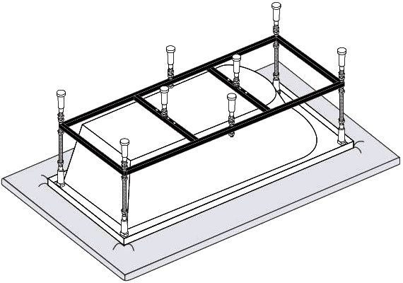 Каркас для ванны Vagnerplast 180x70 ножки S4