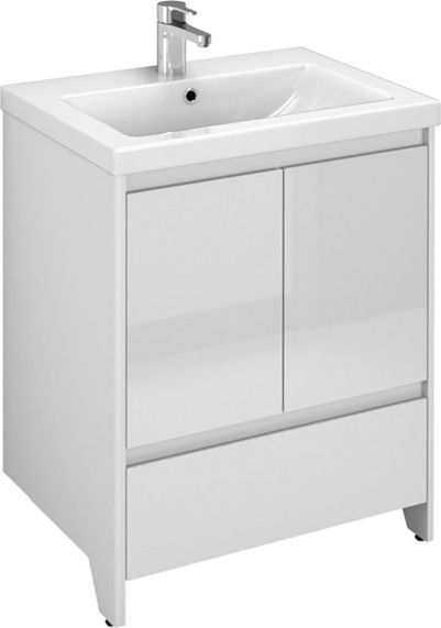 Тумба Velvex Klaufs 60.2D.1Y белая, напольная