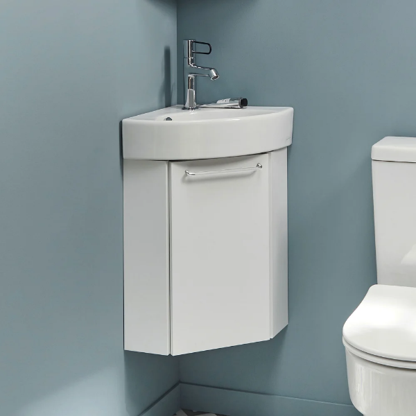 Тумба Jacob Delafon Odeon Rive Gauche 35 L угловая белый глянец, ручка хром