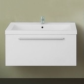 Тумба 1MarKa Соната 75П с 1 ящиком, белый глянец