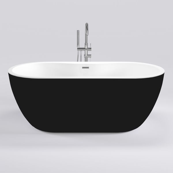 Ванна акриловая Comforty черная BA111BW 165.5x75 см