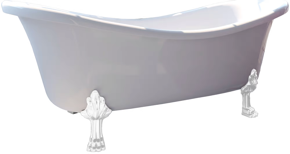 Ванна из искусственного камня Фэма Габриэлла 2 190x80 белая, белые ножки