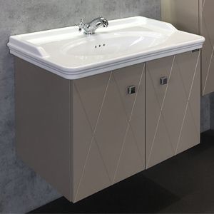 Тумба Comforty Кремона 80, подвесная, латте с раковиной 50180