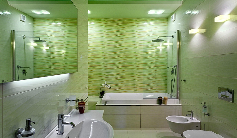 ванная комната зеленый цвет