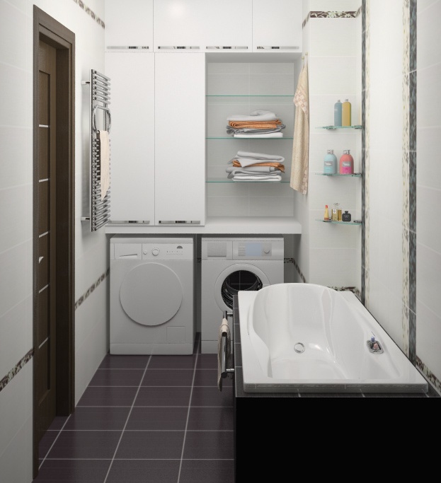 дизайн маленькой ванной комнаты 