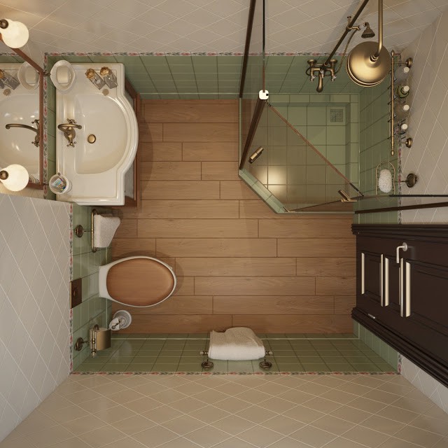 Наиболее практичный дизайн маленькой ванной комнаты