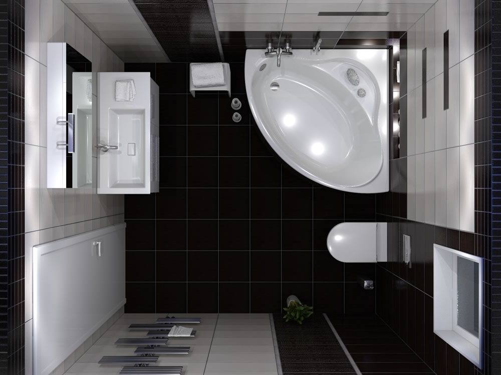 3Dl дизайн ванной комнаты в коттедже