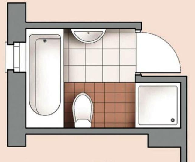 планировка ванной комнаты