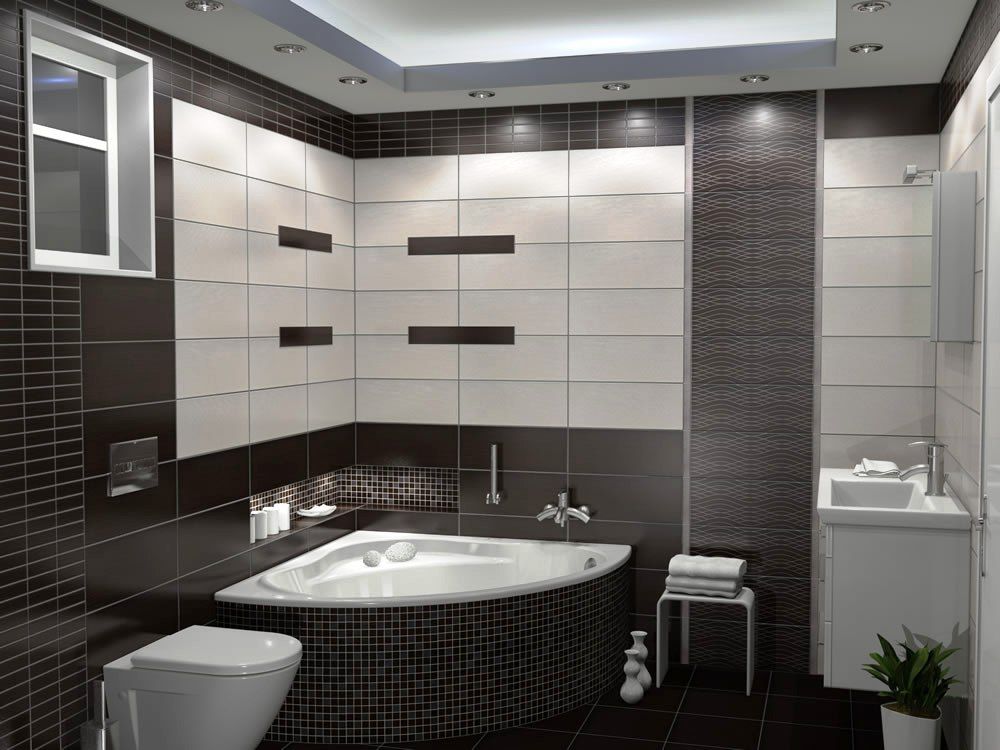 3Dl дизайн ванной комнаты в коттедже