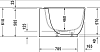 Ванна из искусственного камня Duravit Luv 185x95 R