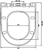 Комплект Berges NOVUM 525, кнопка F3, унитаз PUMA Rimless 51 см, сиденье дюропласт Toma Slim SO