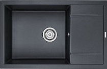 Мойка кухонная Paulmark PM317850-BLM черный металлик
