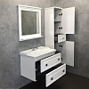 Тумба Comforty Феррара 80, подвесная, белая с раковиной 50180