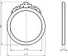 Мебель для ванной Migliore Impero 60 с ящиком, noce (тумба+раковина)