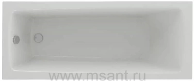 Акриловая ванна Акватек Либра New 160x70, с каркасом, сливом-переливом, без фронтального экрана