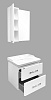 Тумба Comforty Неаполь 65, подвесная, белый глянец с раковиной 50165