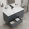 Тумба с умывальником, подвесная, 100 см, темно-серый, Edifice, IDDIS, EDI10D0i95K подходит умыв. 0101000i28