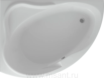 Акриловая ванна Aquatek Альтаир 160x120 L, с каркасом, фронтальной панелью, сливом-переливом