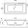 Акриловая ванна Excellent Pryzmat 180x80