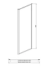 Неподвижная душевая стенка Aquatek 800x2000, для комбинации с дверью, профиль хром, стекло прозрачное
