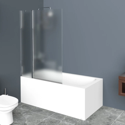 Шторка на ванну BelBagno Uno V-11-90/150-P-Cr стекло punto