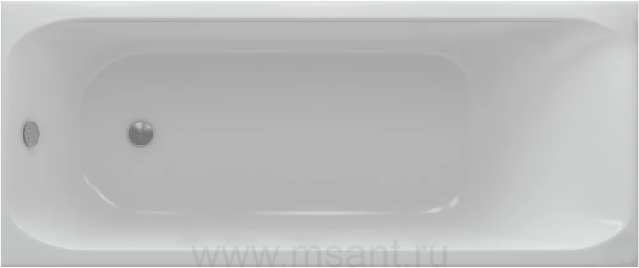 Акриловая ванна Акватек Альфа 150x70, с каркасом, фронтальным экраном, сливом-переливом (слева)