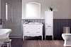 Мебель для ванной ASB-Woodline Модерн 105 белая, патина серебро