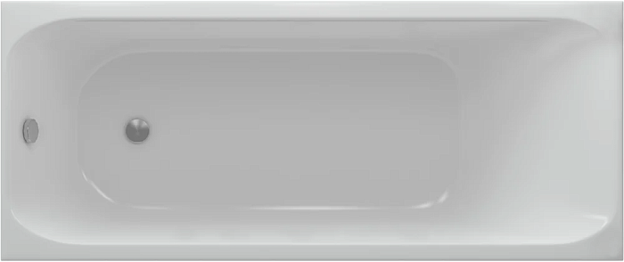 Акриловая ванна Акватек Альфа 170x70, с каркасом, фронтальным экраном, сливом-переливом (слева)