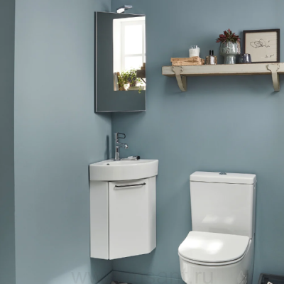 Мебель для ванной Jacob Delafon Odeon Rive Gauche 35 L угловая белый глянец, ручка черная