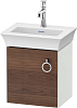 Мебель для ванной Duravit White Tulip 45 с ручкой, американский орех, белый шелковисто-матовый