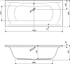 Акриловая ванна Cezares Arena 180x80