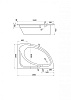 Акриловая ванна Santek Гоа 150х100 правая