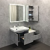 Тумба Comforty Осло 80, подвесная, бетон светлый с раковиной Fest 80 F01