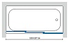 Шторка на ванну GuteWetter Practic Part GV-403 163-167 см стекло бесцветное, профиль матовый хром