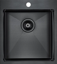 Мойка кухонная Paulmark Neckar PM804551-GM вороненая сталь