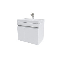 Тумба с умывальником подвесная с дверцами, белая, 60 см, Zodiac, IDDIS, ZOD6CD0i95K подходит ум. 3506000i28