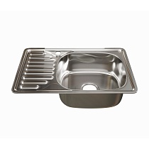 Мойка врез 66х42 (0,6) прав вып 3 1/2 MIXLINE 16см с сифоном