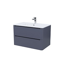 Тумба с умывальником, подвесная, 80 см, темно-серый, Edifice, IDDIS, EDI80D0i95K подходит умыв. 0108000i28