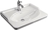 Тумба Comforty Неаполь 65, подвесная, белый глянец с раковиной 50165