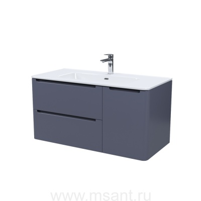 Тумба с умывальником, подвесная, 100 см, темно-серый, Edifice, IDDIS, EDI10D0i95K подходит умыв. 0101000i28