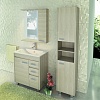 Тумба Comforty Марио 75, напольная, сосна лоредо с раковиной Quadro 75