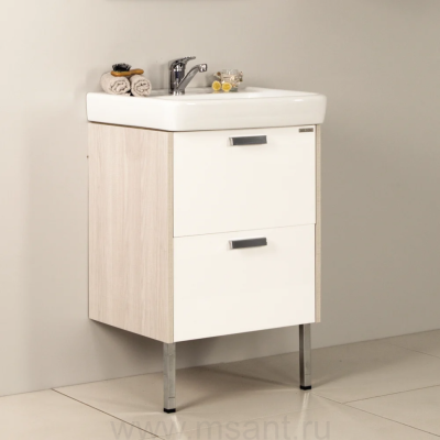 Тумба для комплекта AQUATON Йорк 55 белый/ясень фабрик