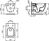 Унитаз подвесной Ideal Standard I.Life B T461401 безободковый унитаз с технологией RimLS+, глубокий смыв