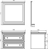 Тумба Comforty Феррара 80, подвесная, белая с раковиной 50180
