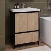 Мебель для ванной Velvex Klaufs 60.2D.1Y черная, шатанэ, напольная