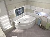Акриловая ванна BAS Вектра 150x90 R, на каркасе