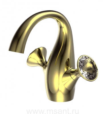 Смеситель для умывальника (Golden) Bravat F14287G-ENG