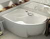 Акриловая ванна Акватек Вега 170x105 L с каркасом, сливом переливом, без фронтального экрана