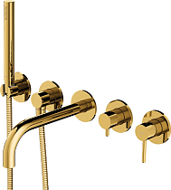 Смеситель Omnires Y Y1237/1GL С ВНУТРЕННЕЙ ЧАСТЬЮ, для ванны с душем, золото